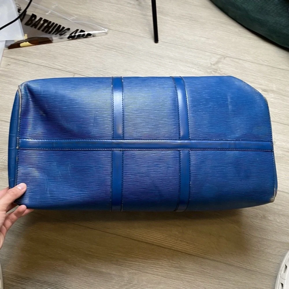 Louis Vuitton Blue Epi Keepall 50 - Picture 9 of 9